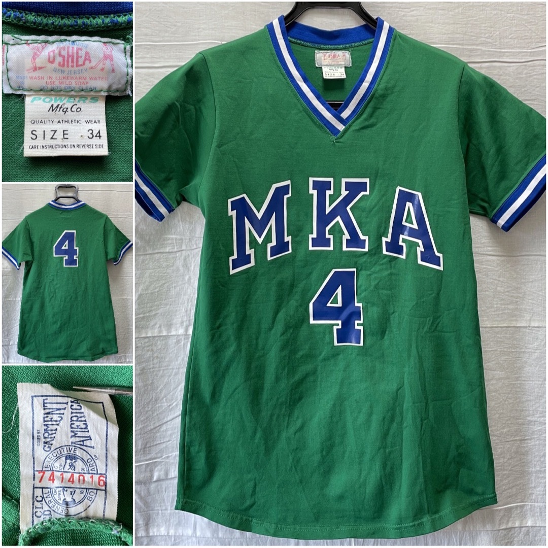 O'SHEA USA製 MKA ATHLETICS ビンテージゲームシャツ 34
