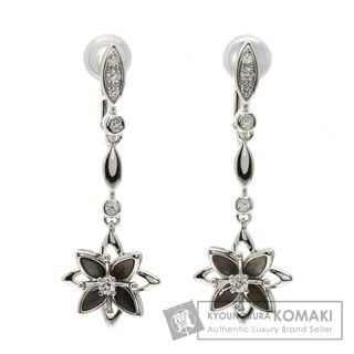 TASAKI k18WG ブラックパール ダイヤ0.12ct ピアス イヤリング