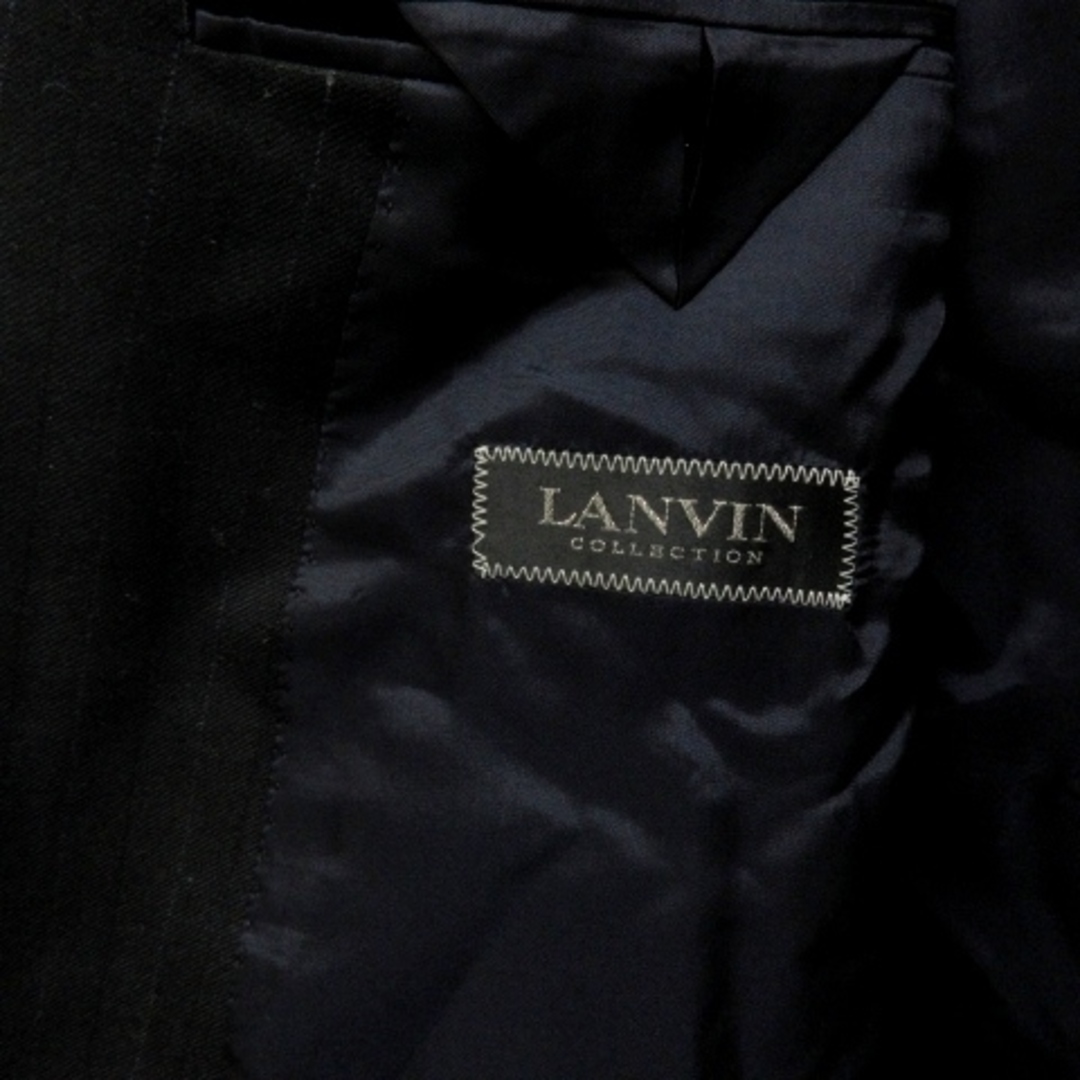 LANVIN - ランバン セットアップ スーツ ウール ストライプ ダブル 紺