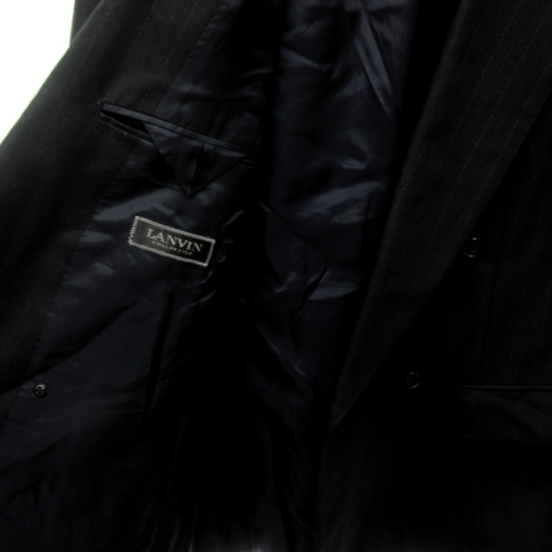 LANVIN - ランバン セットアップ スーツ ウール ストライプ ダブル 紺