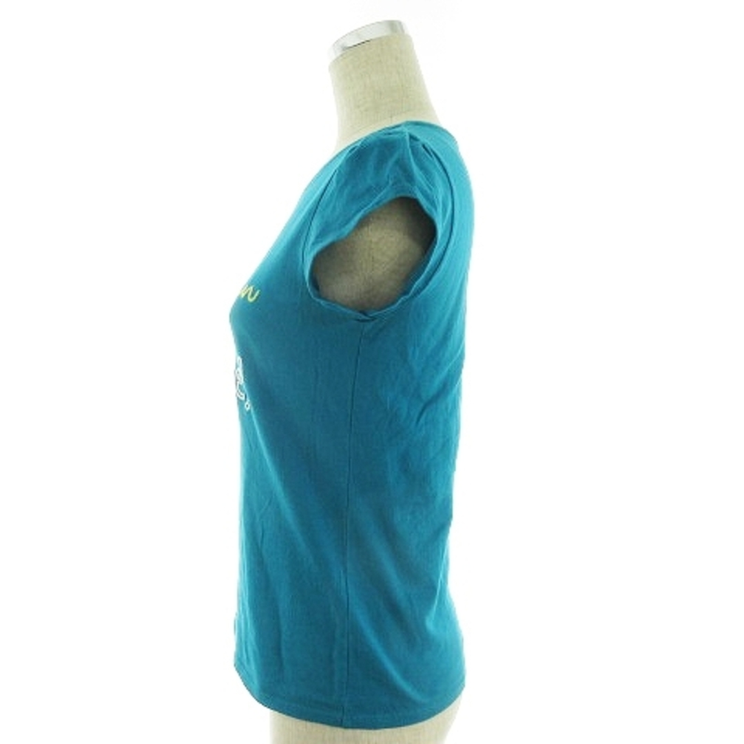 kumikyoku（組曲）(クミキョク)のクミキョク 組曲 Tシャツ カットソー 半袖 薄手 コットン 刺繍 2 青 レディースのトップス(Tシャツ(半袖/袖なし))の商品写真
