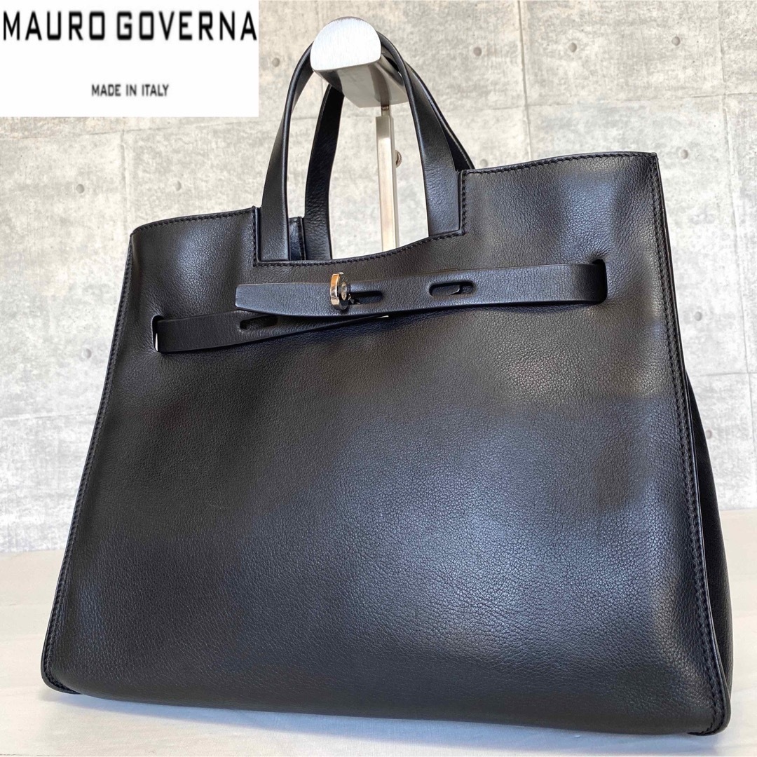 極美品】MAURO GOVERNA BORSA2772 NERO ハンドバッグの通販 by ...