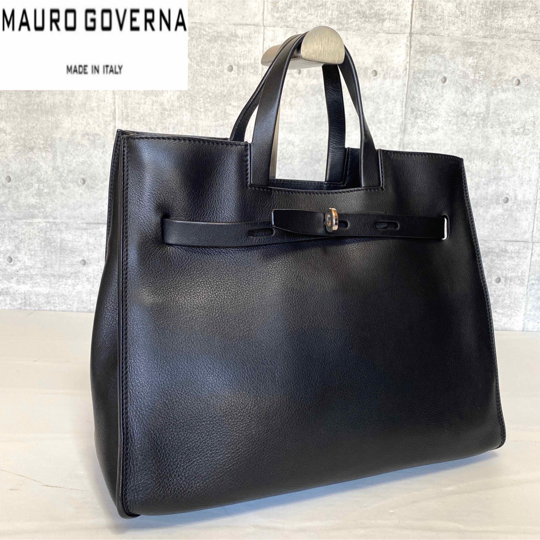 【極美品】MAURO GOVERNA BORSA2772 NERO ハンドバッグ