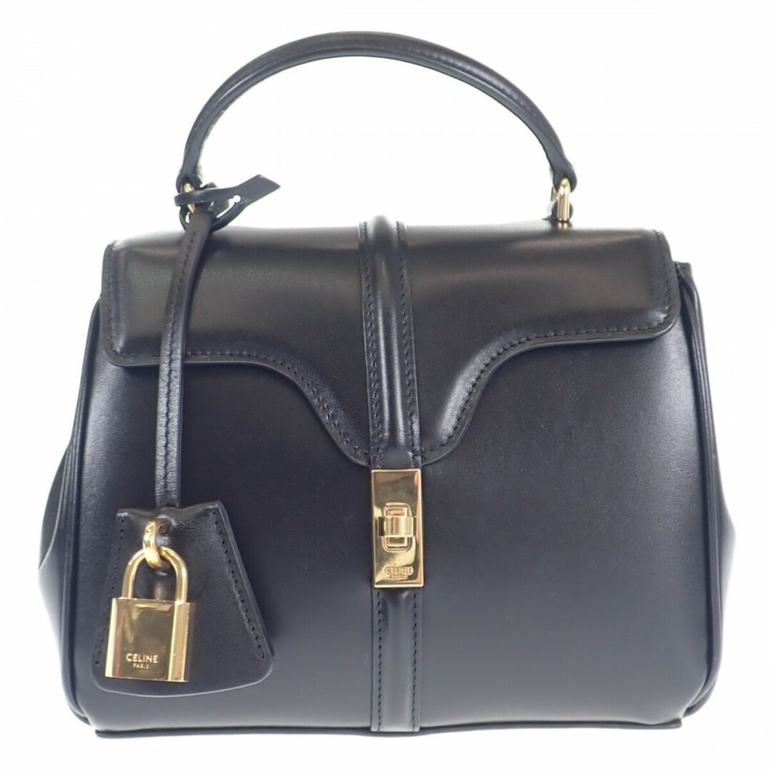 celine(セリーヌ)の【中古】【ABランク】CELINE セリーヌ ミニ16(セーズ) ハンドバッグ ショルダーバッグ 2way 197983BEY.38NO カーフスキン ブラック 黒 レディース【ISEYA】 レディースのバッグ(その他)の商品写真