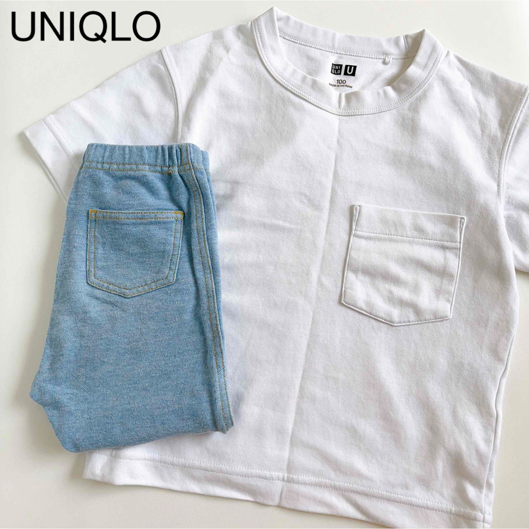UNIQLO - 【100cm/90cm】UNIQLO トップス＆パンツ 2点セットの通販 by
