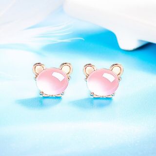 ピアス　ピンク　くま　猫　アニマル　かわいい　セット(ピアス)