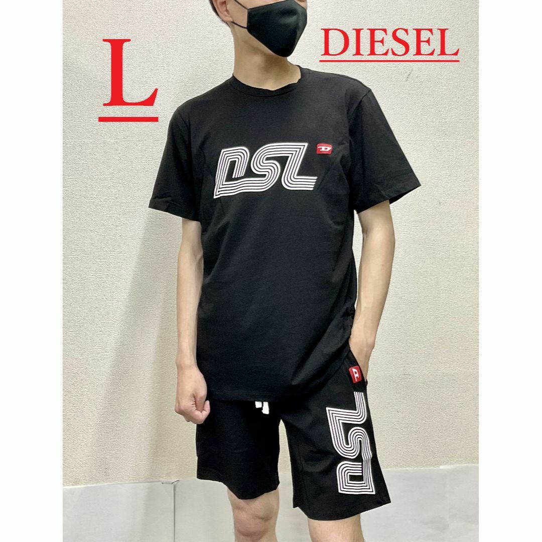 DIESEL(ディーゼル)のディーゼル　ルームウェア 1023　ブラック　Lサイズ　新品タグ付　セットアップ メンズのトップス(スウェット)の商品写真