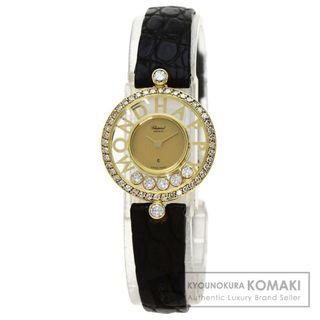 ショパール(Chopard)のChopard 20/3926/12 ハッピーダイヤモンド メーカーコンプリート 腕時計 K18YG 革 レディース(腕時計)