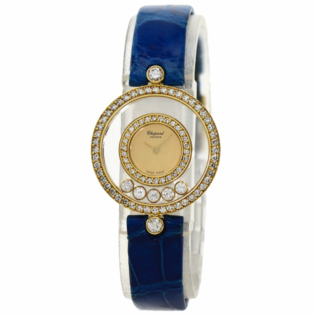 Chopard(ショパール)のChopard 20/3957 ハッピーダイヤモンド 腕時計 K18YG 革 ダイヤモンド レディース レディースのファッション小物(腕時計)の商品写真