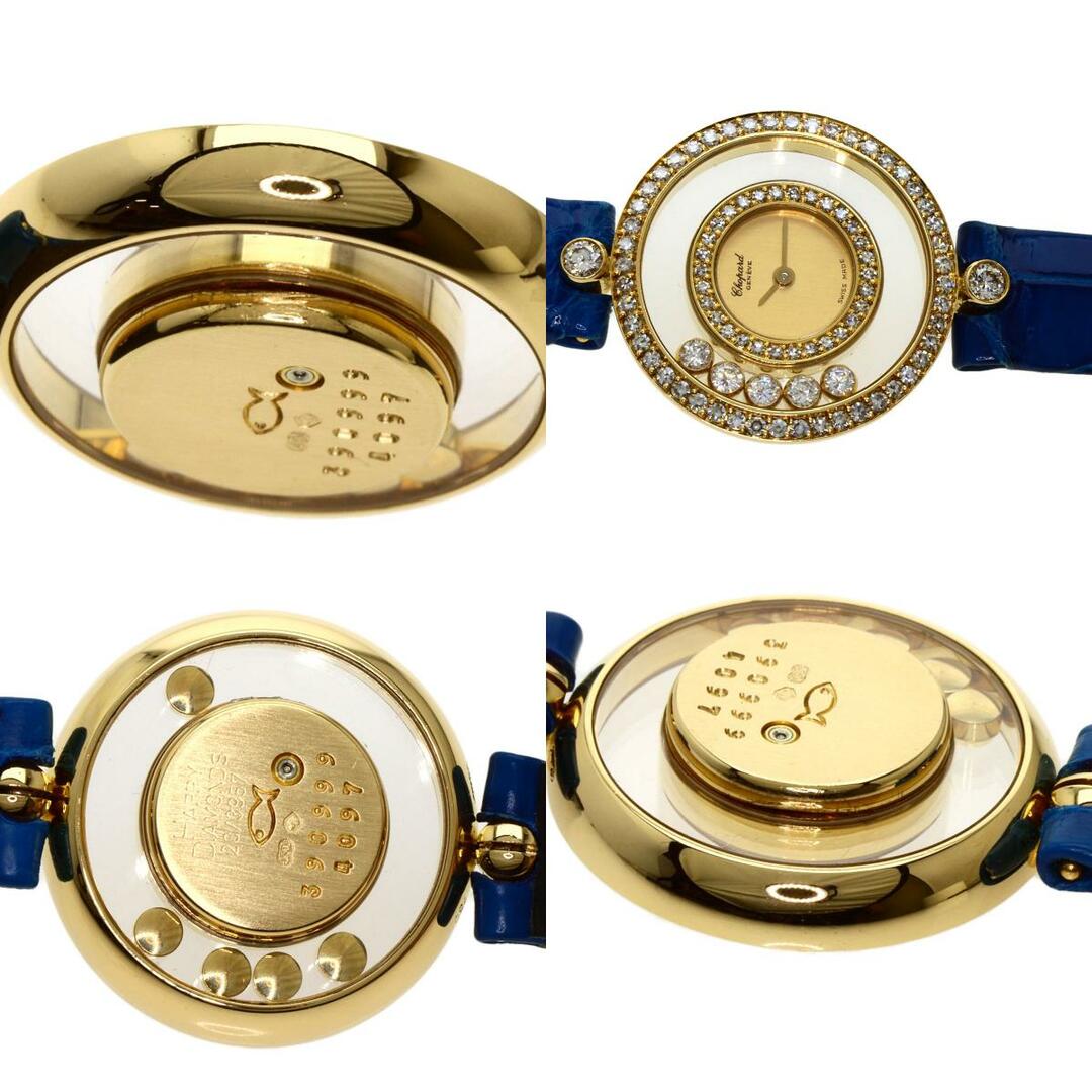 Chopard(ショパール)のChopard 20/3957 ハッピーダイヤモンド 腕時計 K18YG 革 ダイヤモンド レディース レディースのファッション小物(腕時計)の商品写真