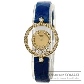 ショパール(Chopard)のChopard 20/3957 ハッピーダイヤモンド 腕時計 K18YG 革 ダイヤモンド レディース(腕時計)