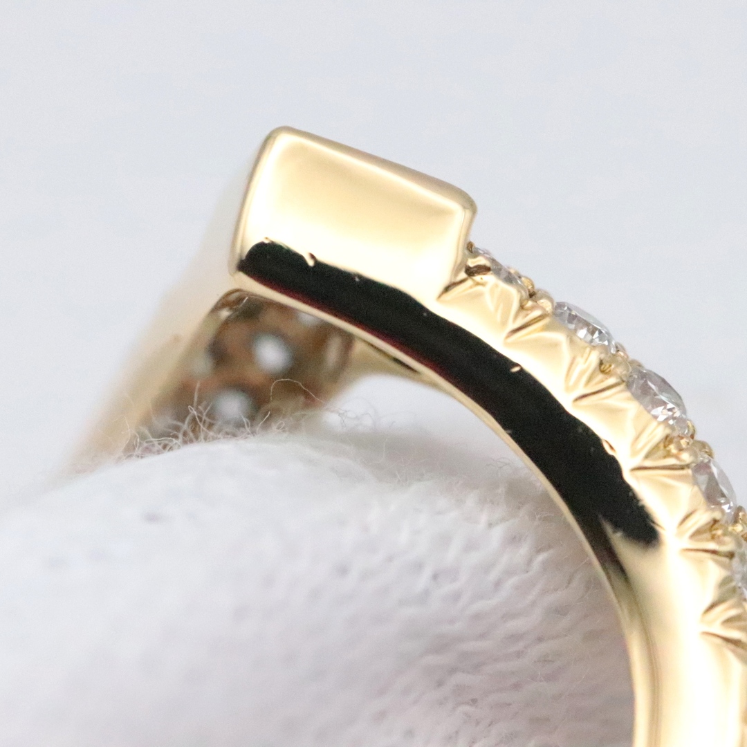 美品 ヴァンクリーフ＆アーペル リング 9号 エメラルド ダイヤモンド 18KYG イエローゴールド レディース 指輪 ジュエリー