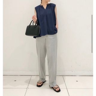 ユニクロ(UNIQLO)の送料込＊未使用 ユニクロ＊サテンジャージーT（ノースリーブ）(シャツ/ブラウス(半袖/袖なし))