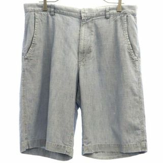 バナナリパブリック(Banana Republic)のバナナリパブリック シャンブレー ショートパンツ w34 ブルー BANANA  REPUBLIC メンズ 【中古】  【230803】(ワークパンツ/カーゴパンツ)