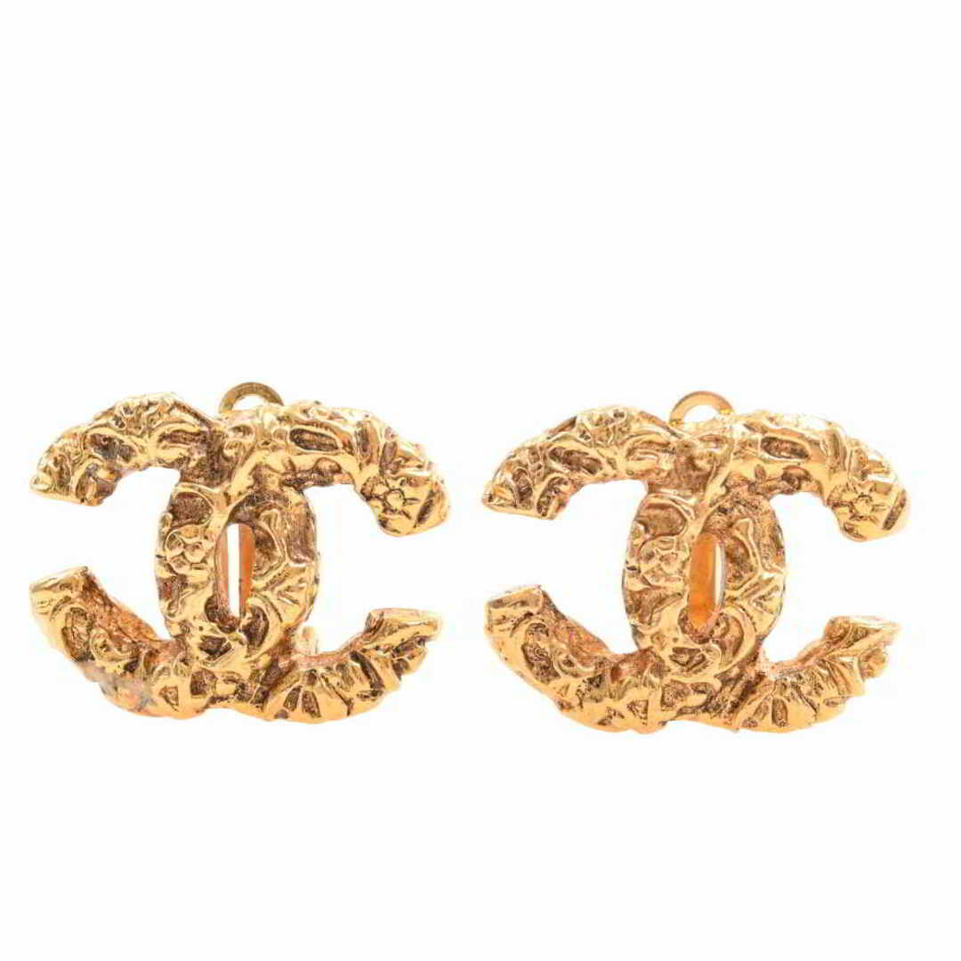 CHANEL - 【中古】CHANEL シャネル ココマーク 溶岩 イヤリング