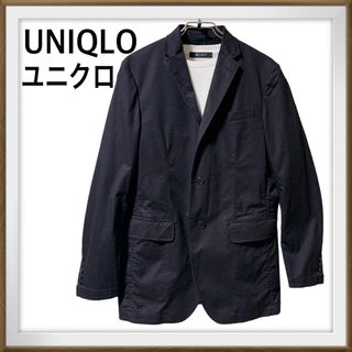 ユニクロ(UNIQLO)の美品　UNIQLO ユニクロ　メンズ　サマージャケット　size Ｌ　ブラック(その他)