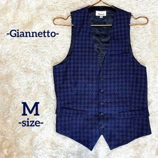 GIANNETTO - ジャンネット ネイビーベスト サイズ50の通販|ラクマ