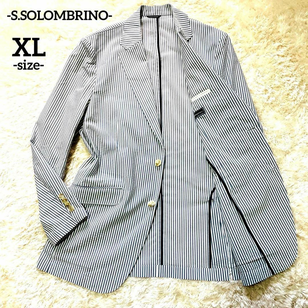 s.solombrino/極美品】テーラードジャケット【大きいサイズ/シルク混の