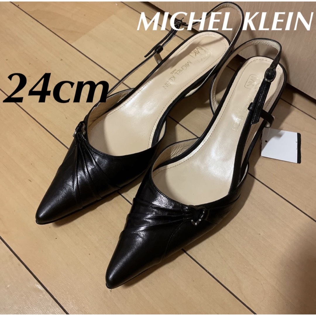 新品 14490円 MK MICHEL KLEIN サンダル ブラック 24cm