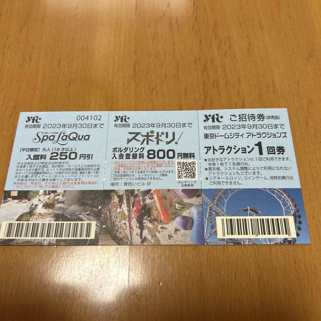 後楽園東京ドームシティアトラクションチケット4枚★有効期限2023年9月30日 チケットの施設利用券(遊園地/テーマパーク)の商品写真