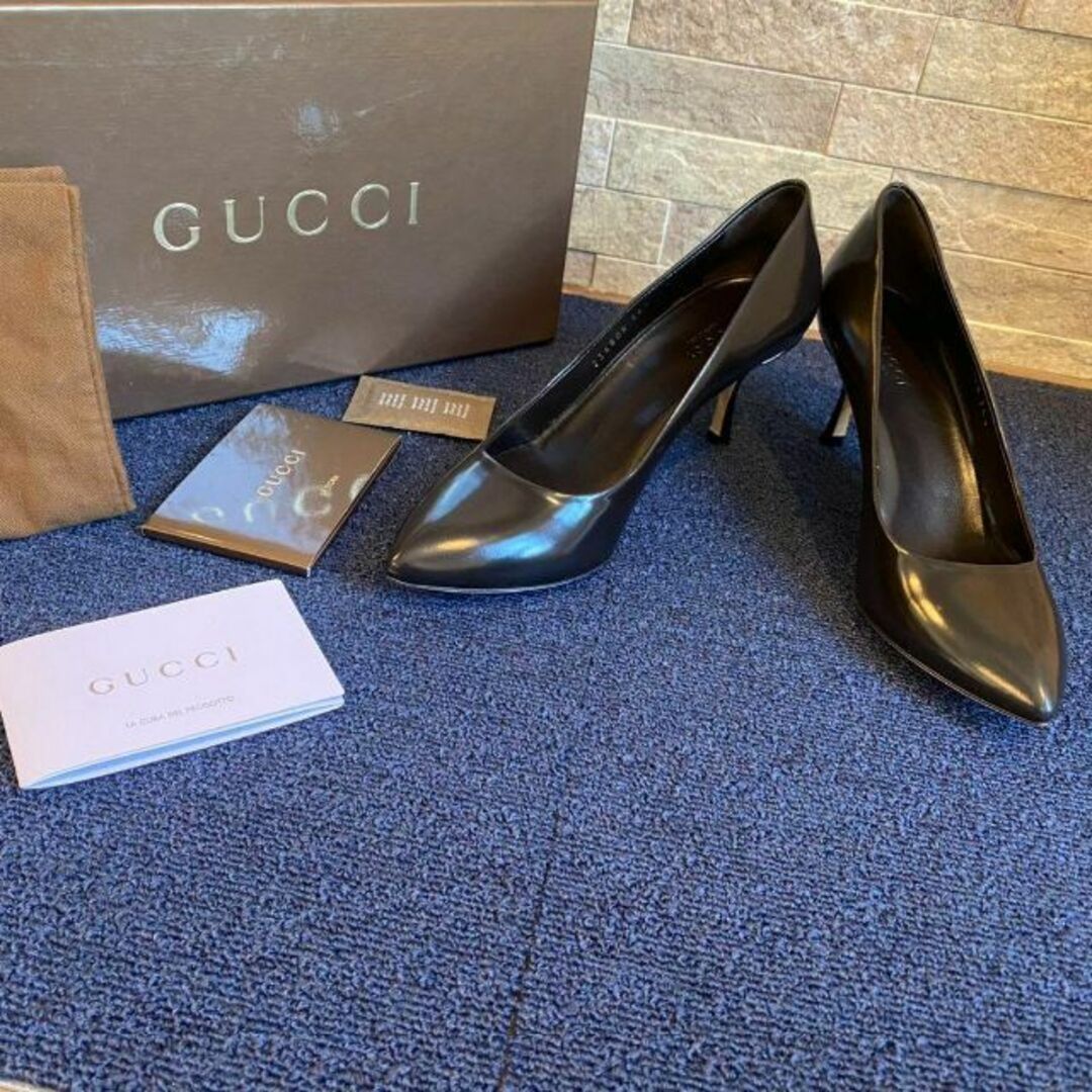 純正 オフライン販売 美品 箱付き GUCCI グッチ パンプス ヒール 靴