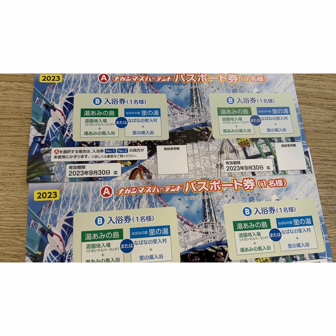 遊園地/テーマパークナガシマスパーランドパスポート2枚 金券500円