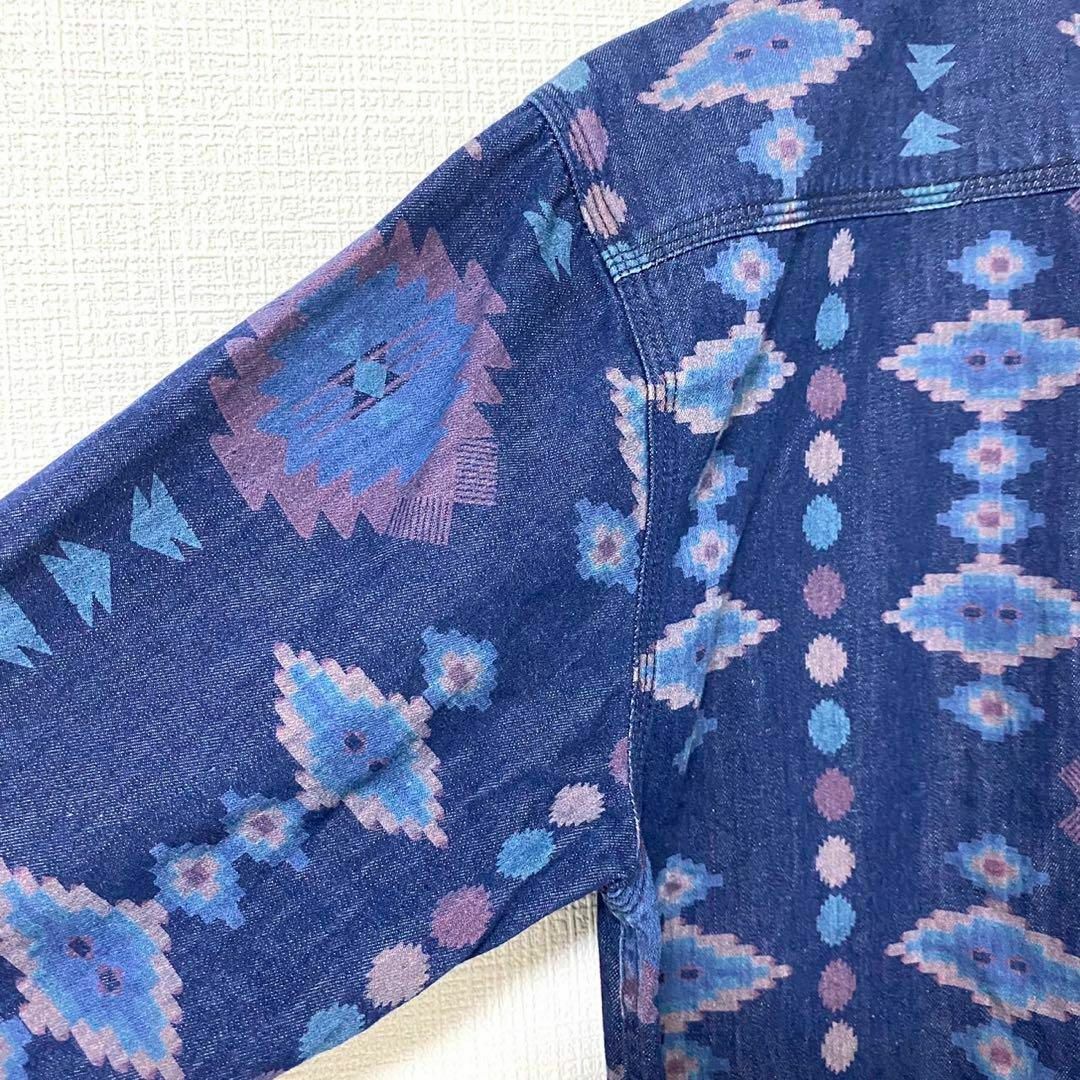 natuRAL vintage - シャツ 長袖 幾何学模様 総柄 L ヴィンテージの通販 ...