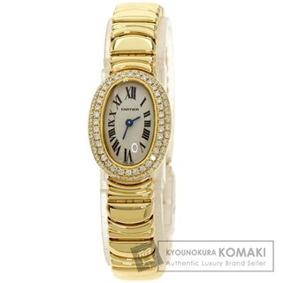 カルティエ(Cartier)のCARTIER WB5094D8 ミニベニュワール ベゼル2重 ダイヤモンド 腕時計 K18YG K18YG ダイヤモンド レディース(腕時計)
