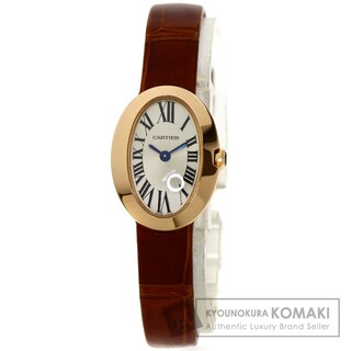 カルティエ(Cartier)のCARTIER W8000017 ミニベニュワール 腕時計 K18PG 革 レディース(腕時計)