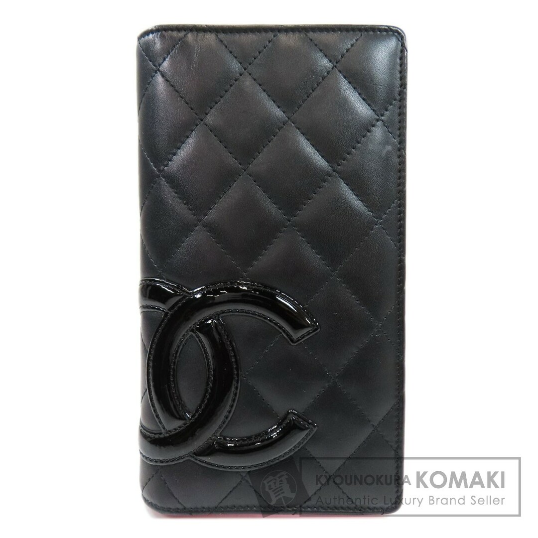 CHANEL カンボンライン シルバー金具 長財布（小銭入れあり） カーフ レディース