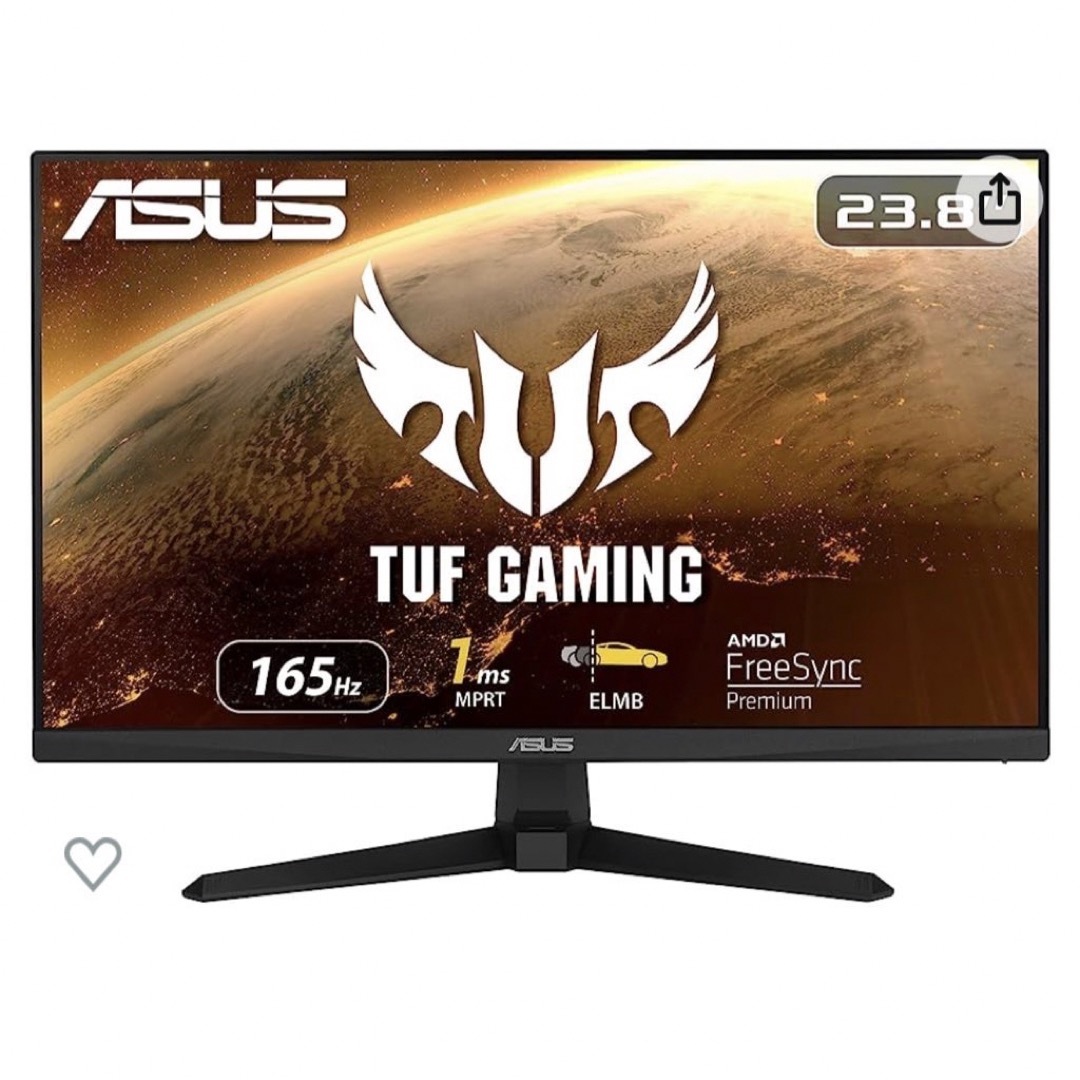 ASUS ゲーミングモニター 23.8インチIPSスピーカー付き1ms