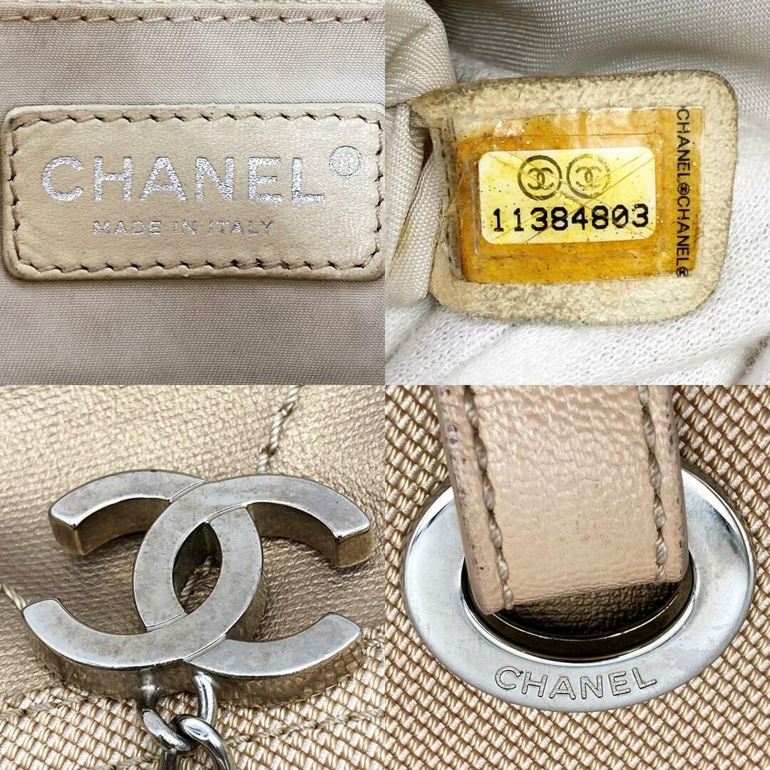 CHANEL シャネル パリビアリッツ トートバッグ ショルダーバッグ バッグ ゴールド 金色 コーティングキャンバス ココマーク レディース USED 9