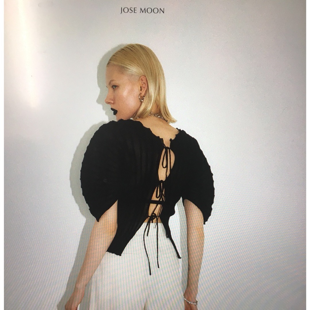 jose moon SHEER SPARKLE KNIT TOPS ブラック レディースのトップス(ニット/セーター)の商品写真