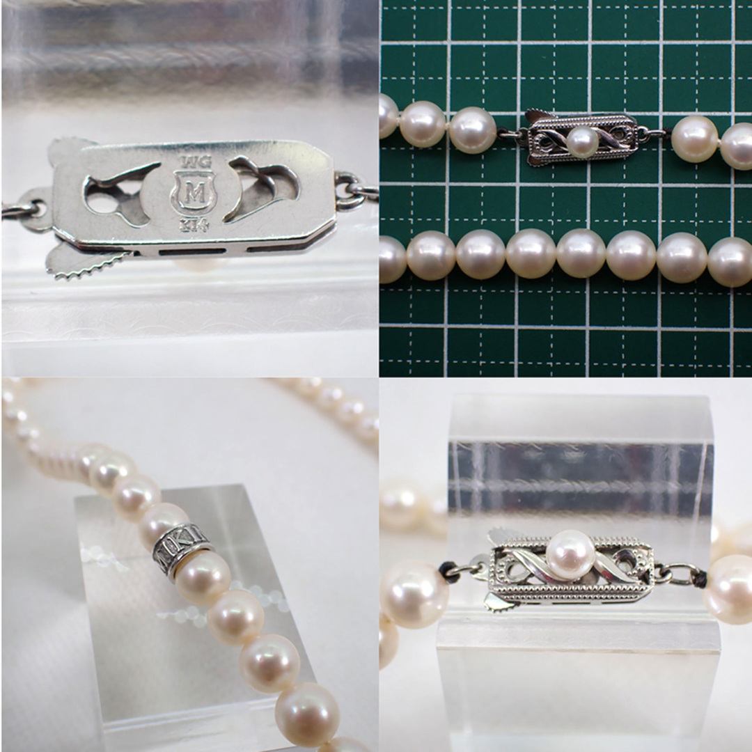 MIKIMOTO(ミキモト)のミキモト K14WG アコヤ真珠 チャーム付き ネックレス[g107-50］ レディースのアクセサリー(ネックレス)の商品写真