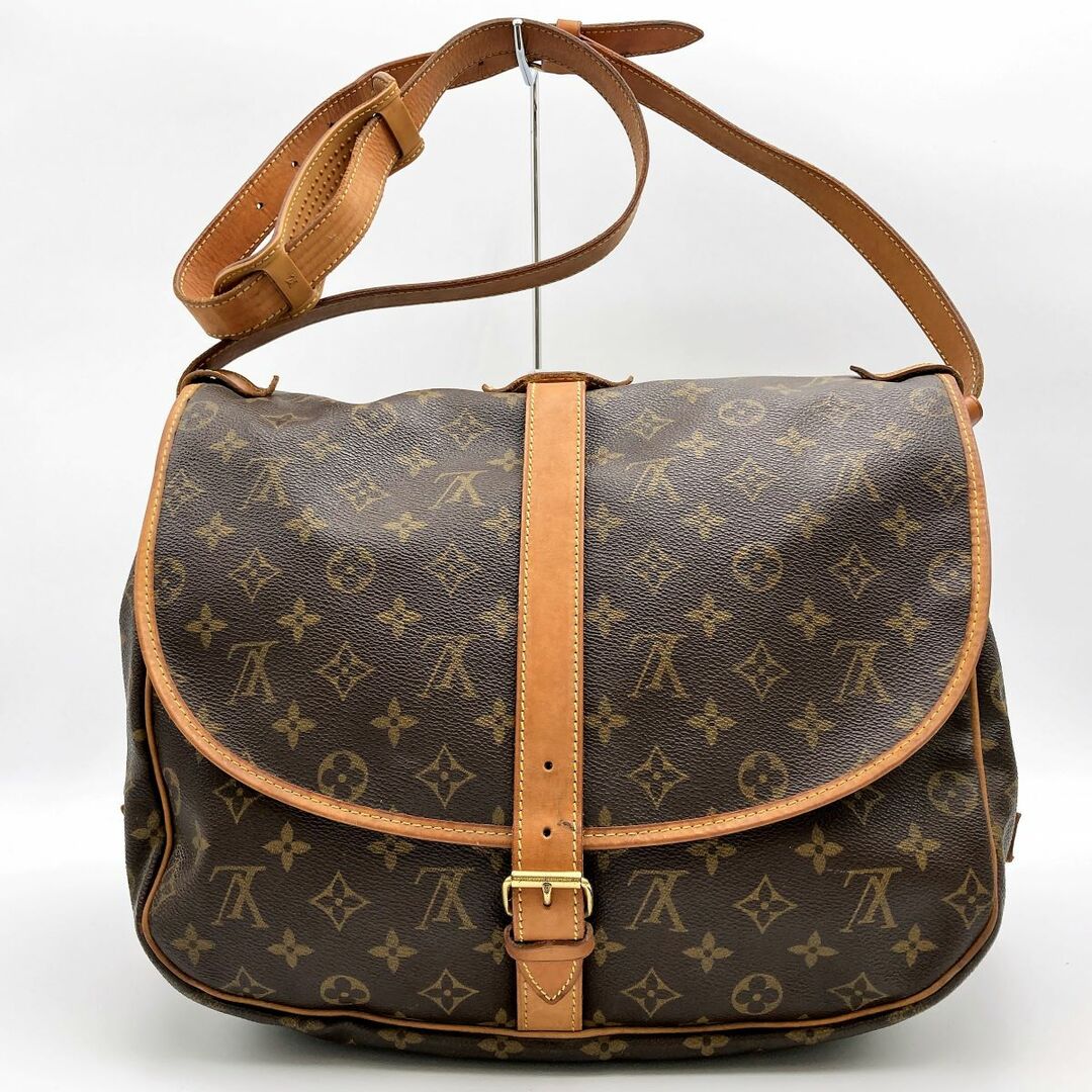 LOUIS VUITTON ルイ・ヴィトン  モノグラム ソミュール35(廃盤)  M42254 ショルダーバッグ バッグ ブラウン PVC レディース USED 1