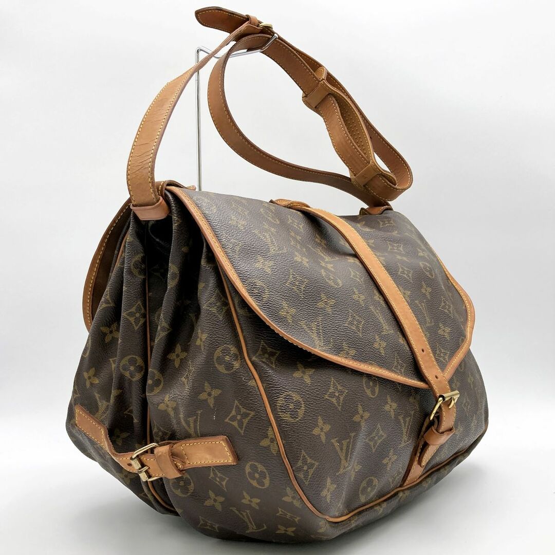 LOUIS VUITTON ルイ・ヴィトン  モノグラム ソミュール35(廃盤)  M42254 ショルダーバッグ バッグ ブラウン PVC レディース USED 2