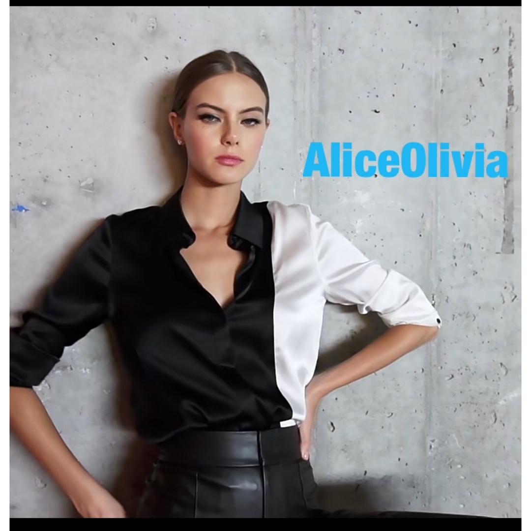 Alice+Olivia   ❇️AliceOlivia正規秋新作アリスオリビア白黒シルク