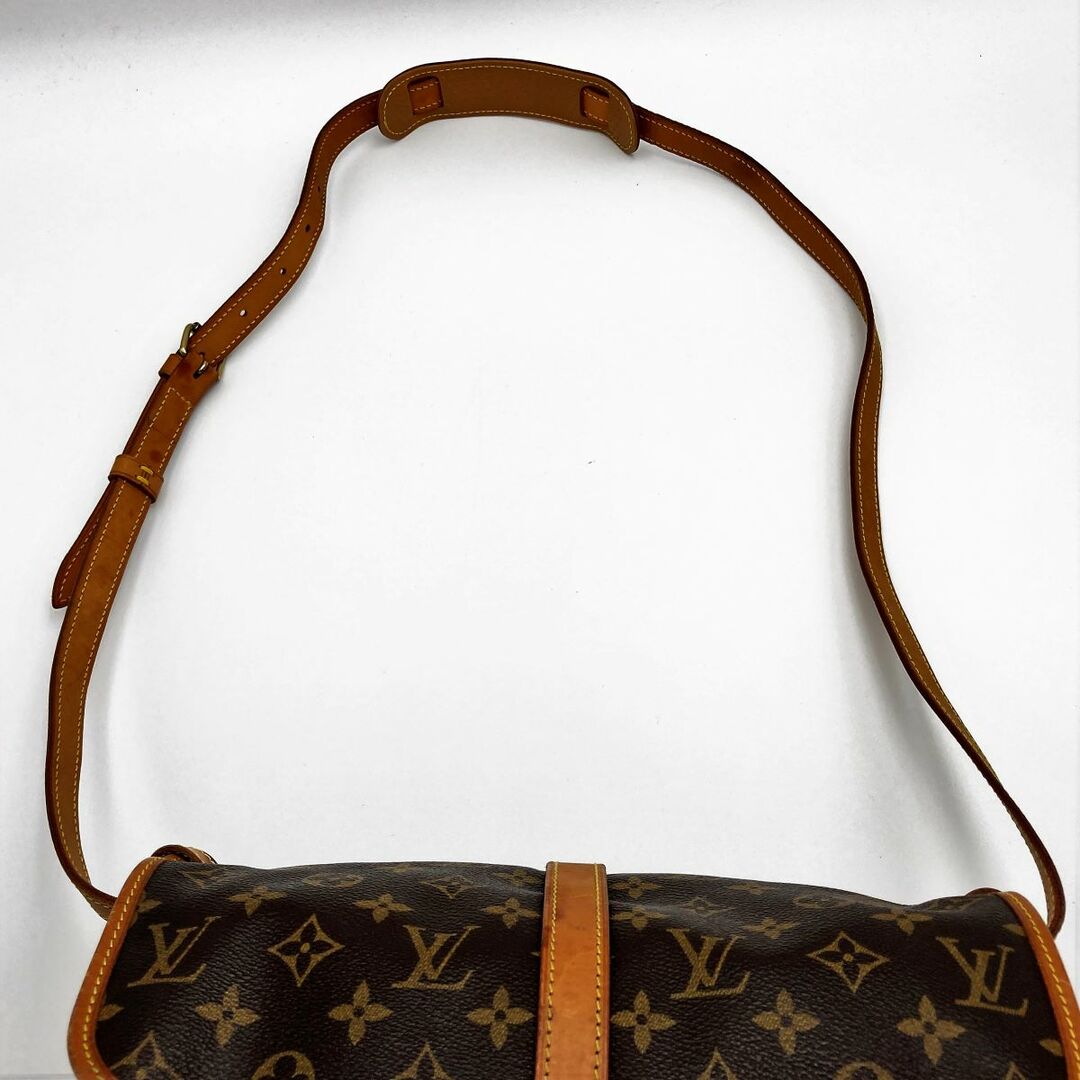 変色-内側その他-内側LOUIS VUITTON ルイ・ヴィトン  モノグラム ソミュール30  M42256  ショルダーバッグ バッグ ブラウン PVC レディース USED