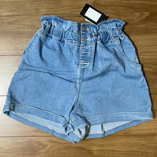 新品 デニム ショートパンツ L 大きいサイズ★ウエストゴム プラスサイズ(デニム/ジーンズ)