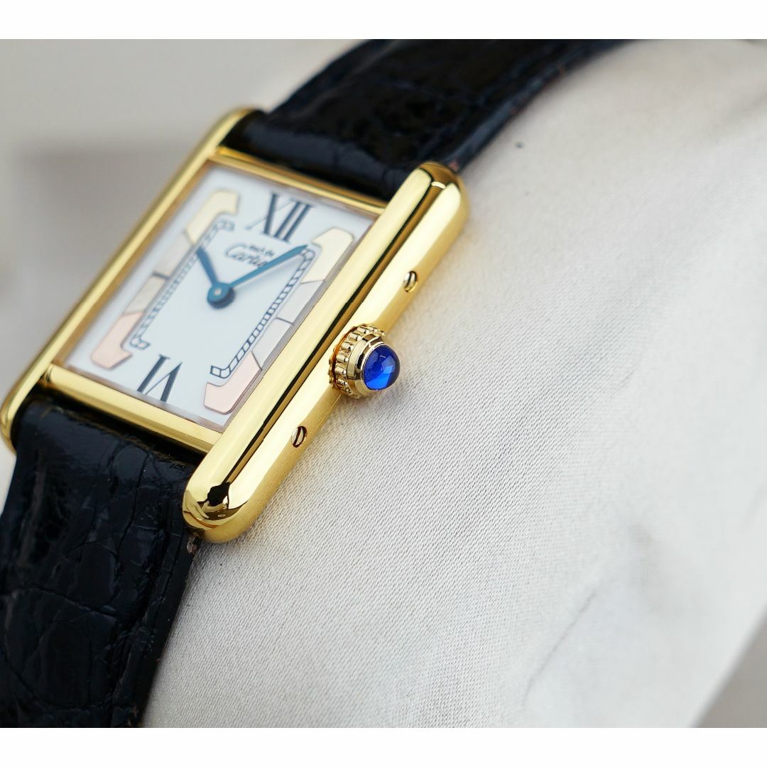 美品 カルティエ マスト タンク ゴールドライン ローマン SM Cartier