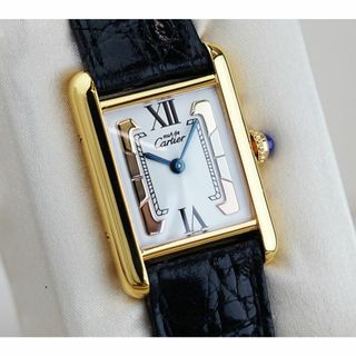 カルティエ(Cartier)の美品 カルティエ マスト タンク スリーカラーゴールド ローマン SM(腕時計)