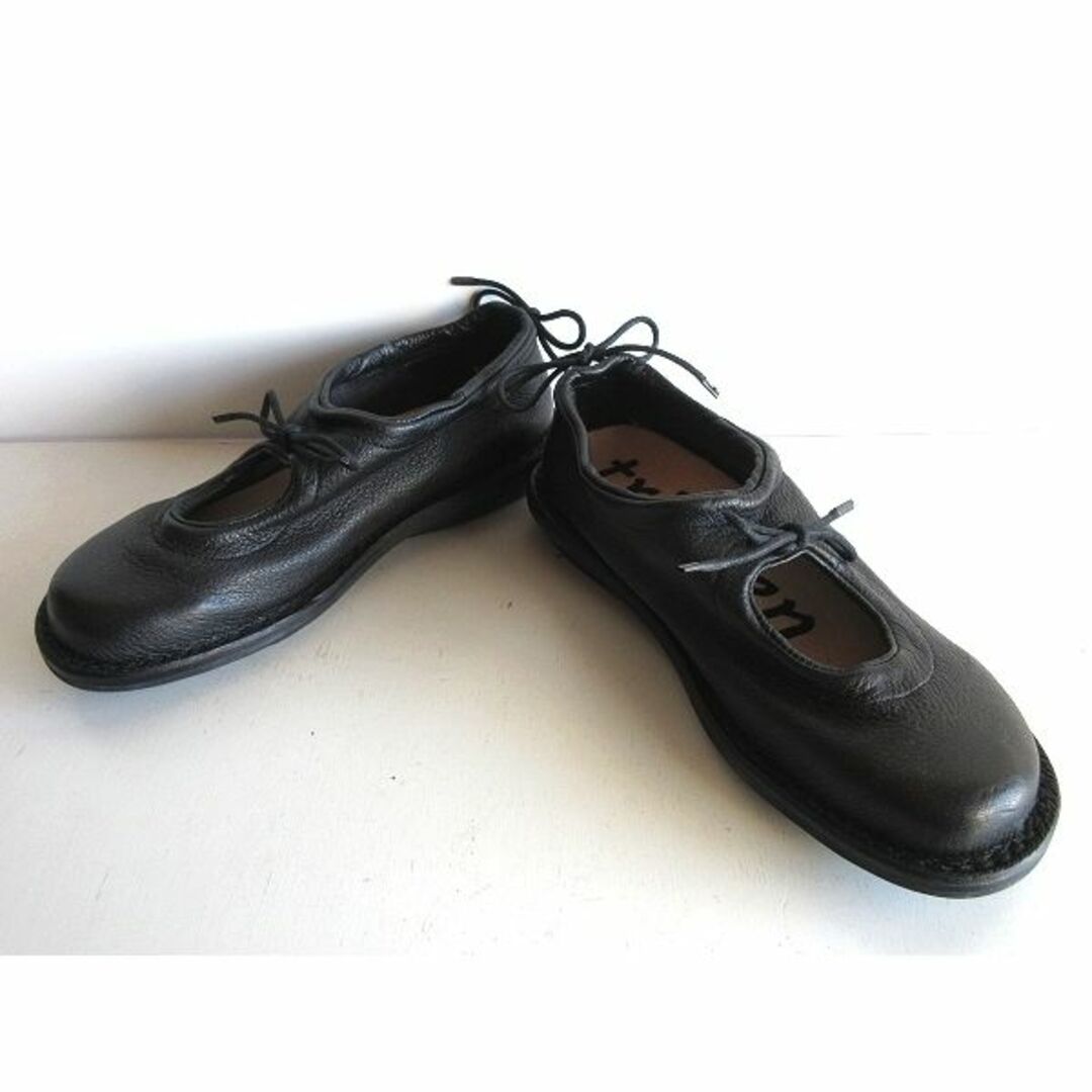 trippen(トリッペン)の未使用 定価57200円 トリッペン エルクレザーシューズ 36 黒 ドイツ製 レディースの靴/シューズ(ローファー/革靴)の商品写真
