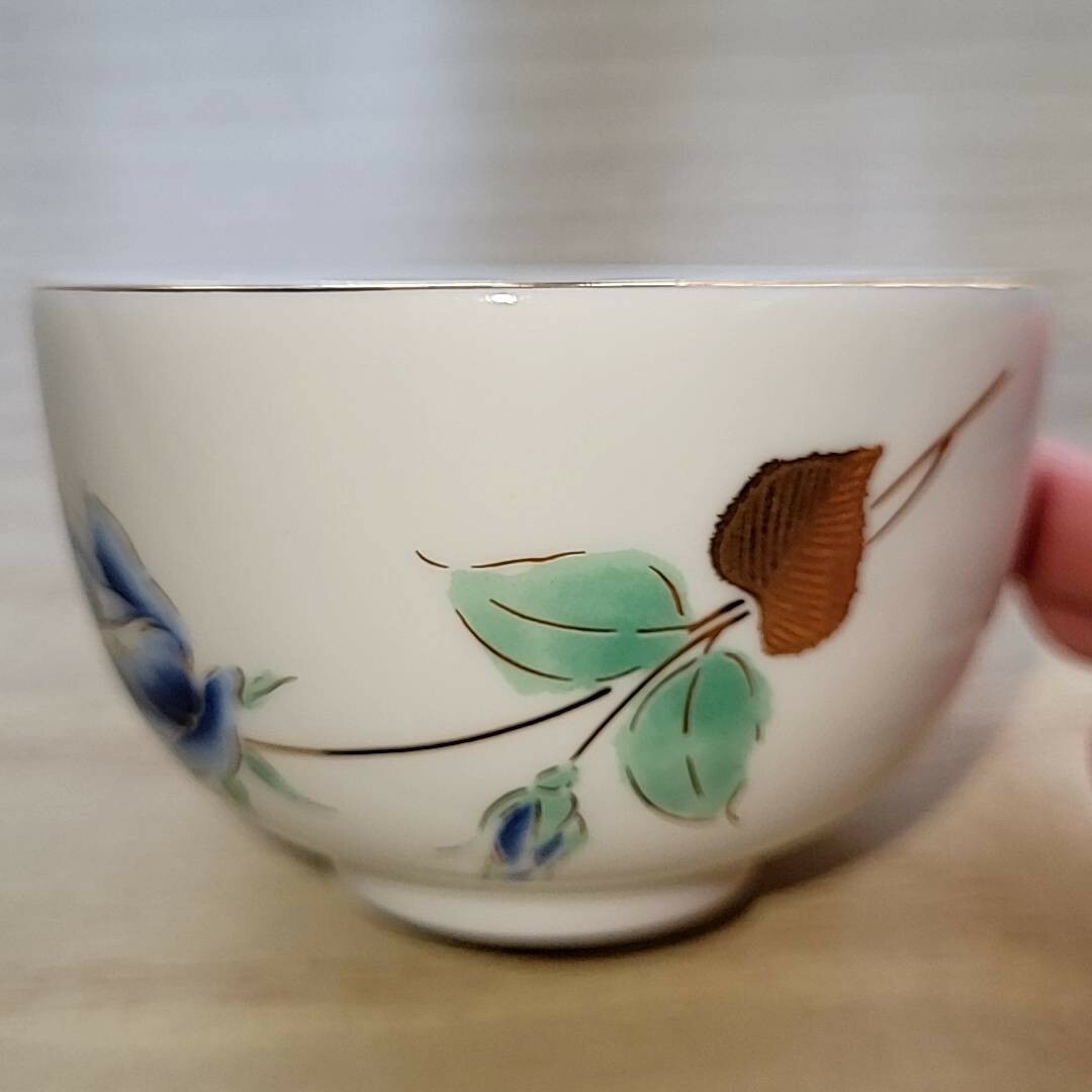 未使用 香泉 湯呑み茶碗 14客 セット 湯飲み 金縁 金彩 昭和レトロ 日本製