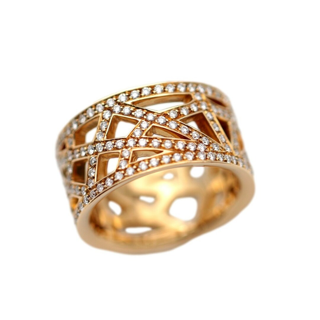 CHAUMET(ショーメ)の美品 ショーメ アトラップモワ スパイダー リング 55 約14.5号 ダイヤモンド 750 K18YG イエローゴールド レディース 指輪 ジュエリー Chaumet レディースのアクセサリー(リング(指輪))の商品写真