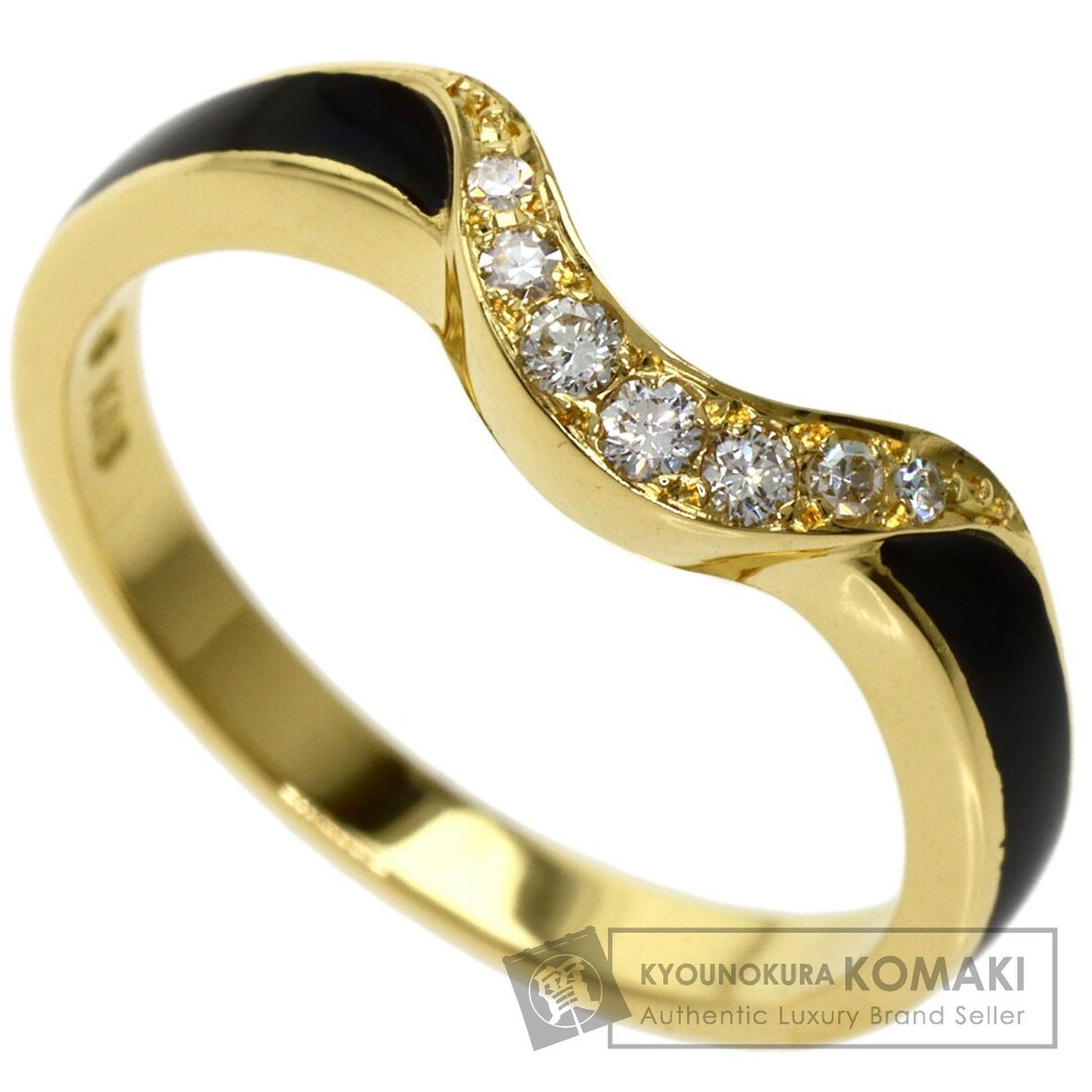 MIKIMOTO(ミキモト)のMIKIMOTO エナメル ダイヤモンド リング・指輪 K18YG レディース レディースのアクセサリー(リング(指輪))の商品写真