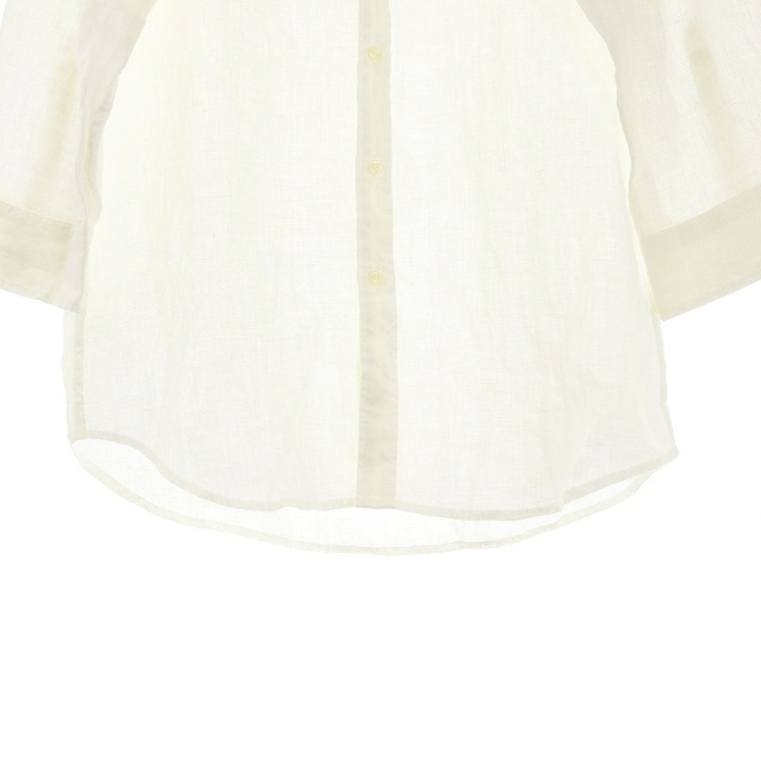 RAGEBLUE(レイジブルー)のレイジブルー RAGEBLUE シャツ 7分袖 リネン L 白 ホワイト  メンズのトップス(シャツ)の商品写真