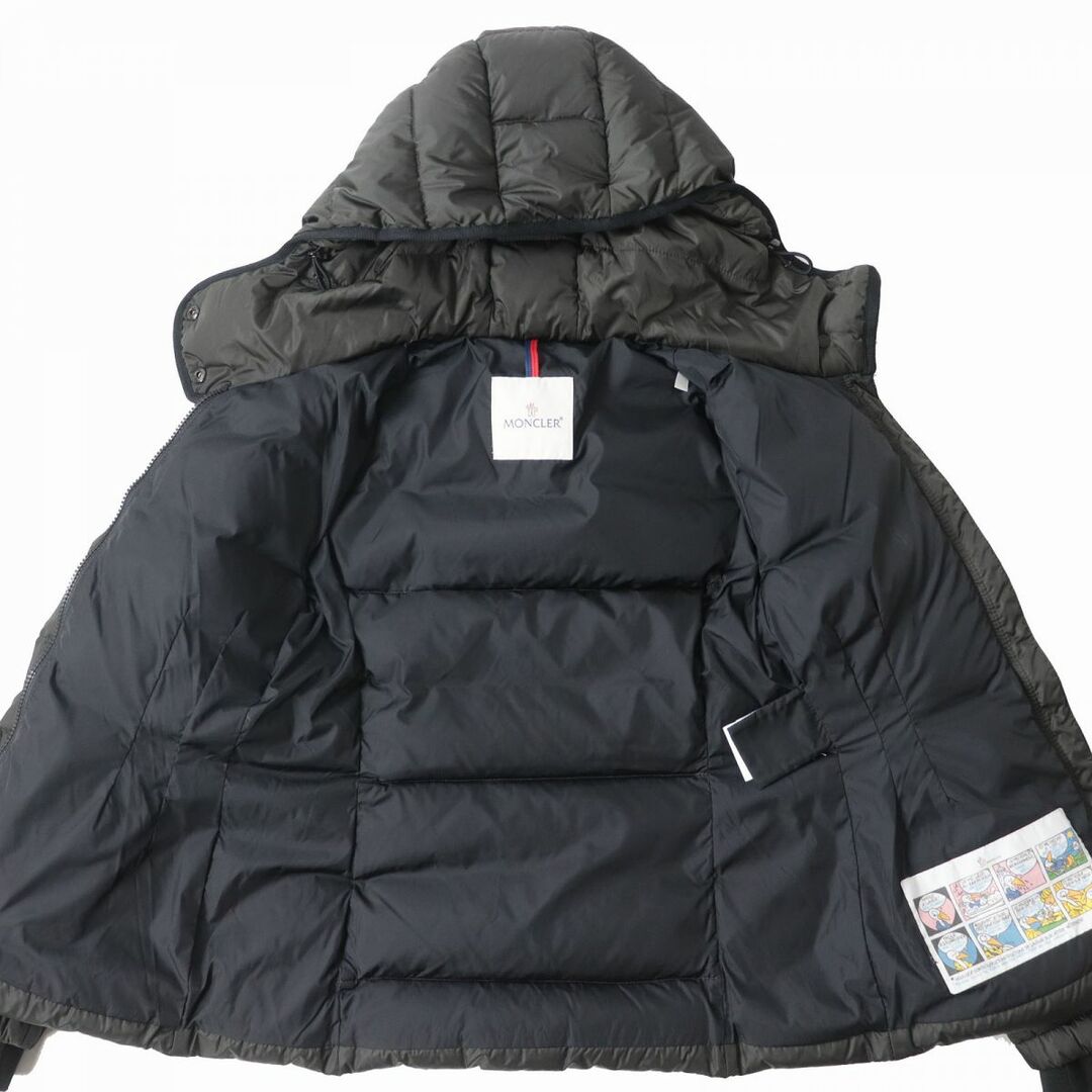 美品△正規品 MONCLER モンクレール BETULA ベチュラ ロゴワッペン・フード付 WZIP ダウンジャケット レディース カーキ 00 ジョージア製