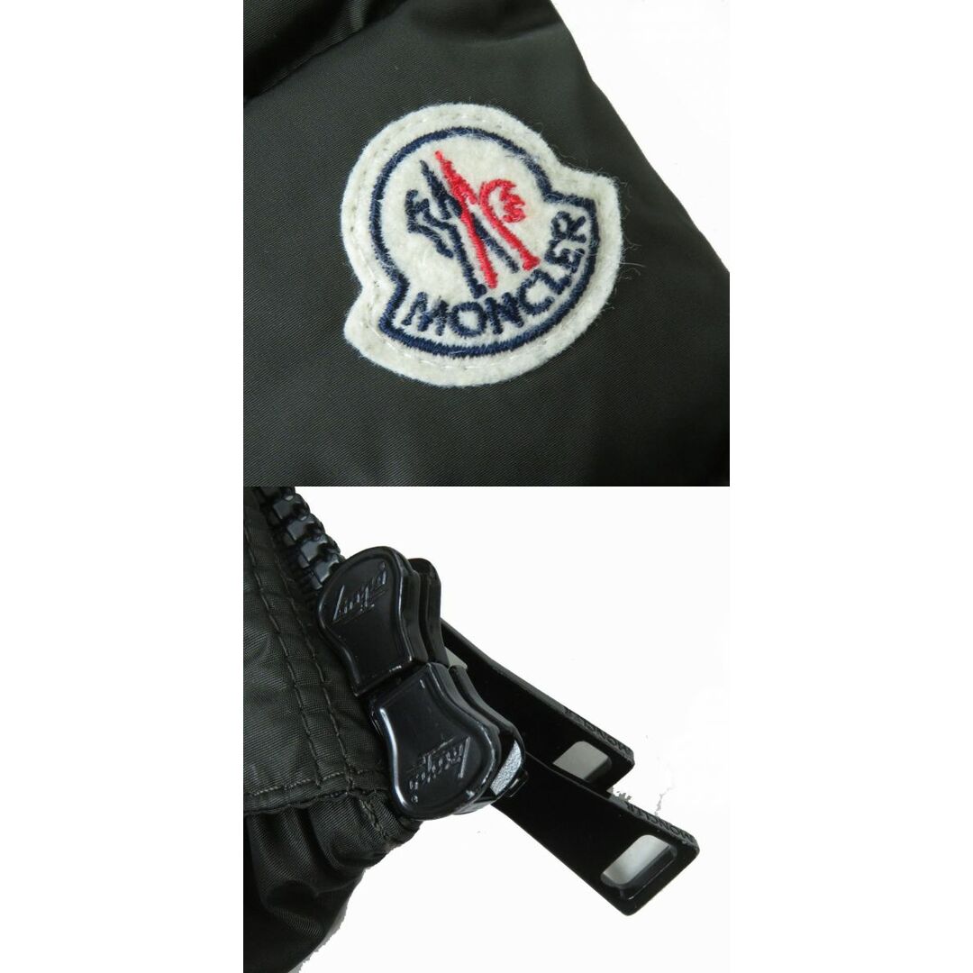 美品△正規品 MONCLER モンクレール BETULA ベチュラ ロゴワッペン・フード付 WZIP ダウンジャケット レディース カーキ 00 ジョージア製