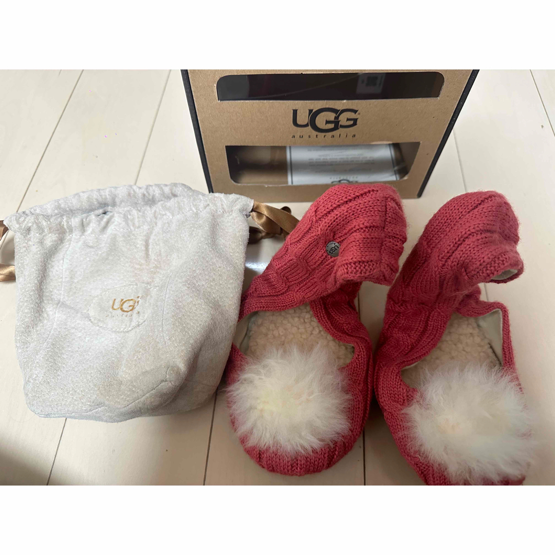 新品未使用 アグ UGG PEARLE スリッパ サンダル 23cm 6 ピンク