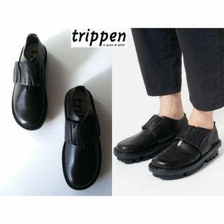 トリッペン(trippen)の新品 定価57200円 トリッペン KEEN レザーシューズ スリッポン 35(ローファー/革靴)